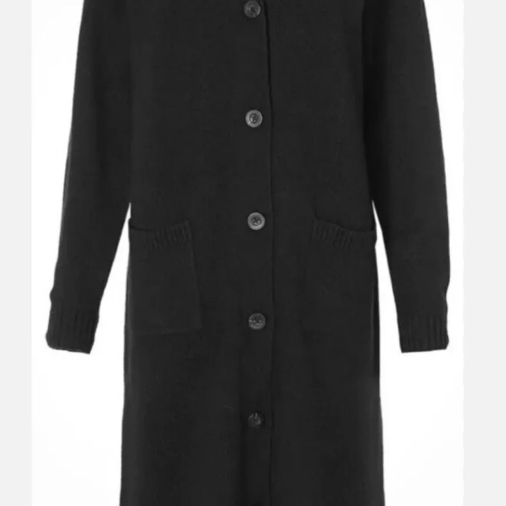 CAbi Black Cardigan Sweater Long Knit